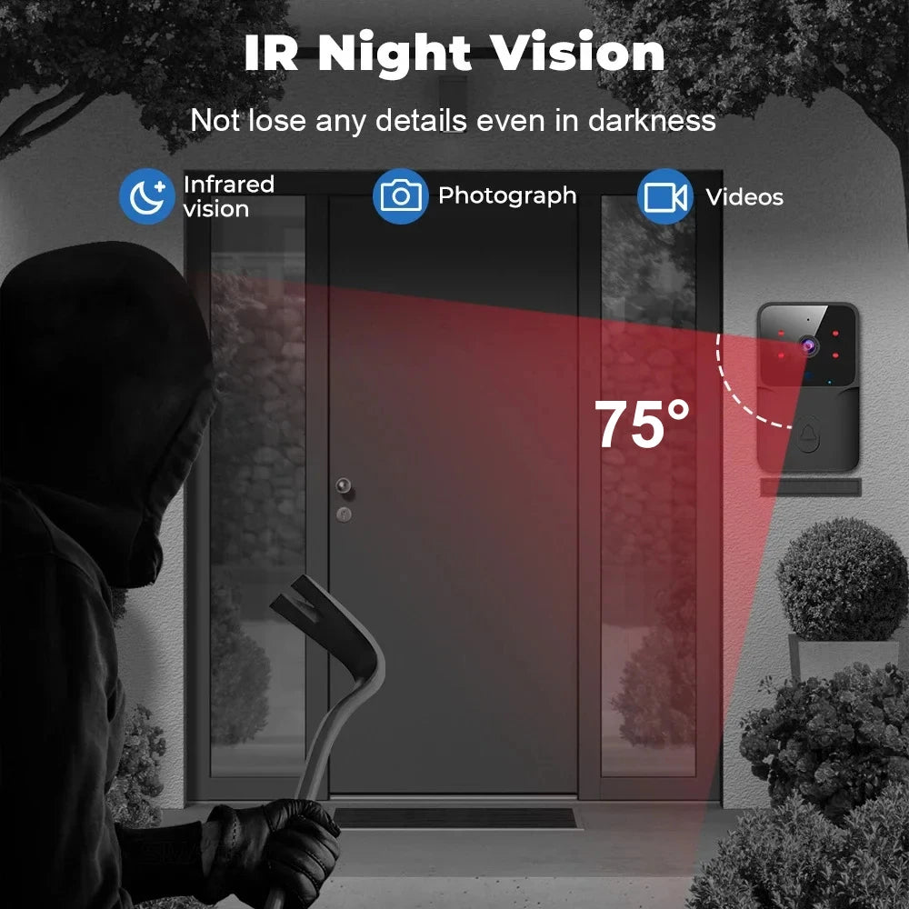 Tuya Doorbell with Camera Wireless Bundle Video Doorbell WIFI HD Outdoor Phone Door Bell Camera Security Video Intercom IR
